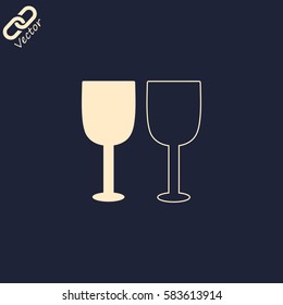 glass goblets icon