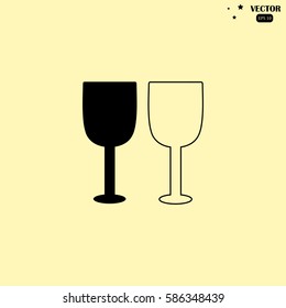glass goblets icon