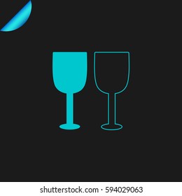 glass goblets icon