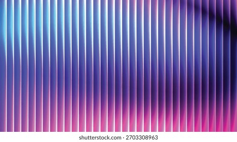 Glasgradienten-Textur mit blau und rosa Farbe Ripple-Muster und glatte Lichtverzerrung. Abstrakter Wellenfluss, futuristischer Unschärfeeffekt. Vektorgrafik