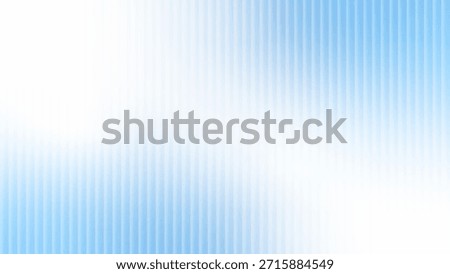Glass gradient texture. Blue and white background, blur effect with vertical shifting stripes. Blurred glass, blue light