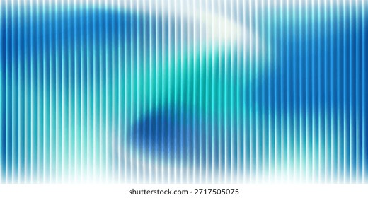 Textura de gradiente de vidrio con patrón de ondulación verde azulado y azul marino y suave distorsión de la luz. Flujo abstracto ondulado, efecto de desenfoque futurista, desplazamiento de Vertical roja. Ilustración vectorial