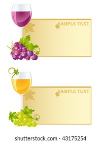 Glass and grape backgrounds