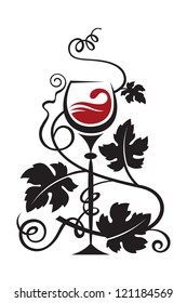 glass and grapes