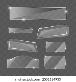 elemento gráfico de vidro, vidro em fundo transparente, arquivo eps 10