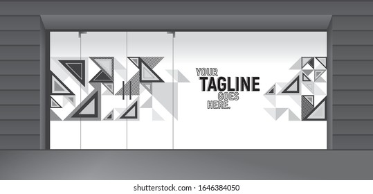 Glass graphics design for Office glass partition, Train station, Supermarket, Store Door, Shop entrance.