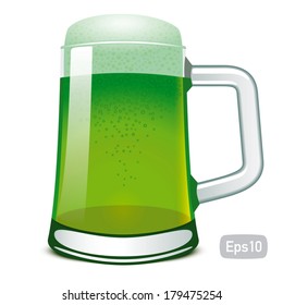 glass of green beer