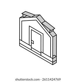 glass greenhouse isometric icon vector. glass greenhouse sign. isolated symbol illustration