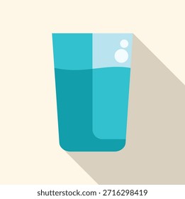 Glass half full with clean drinking water, representing optimism, wellbeing, and healthy hydration