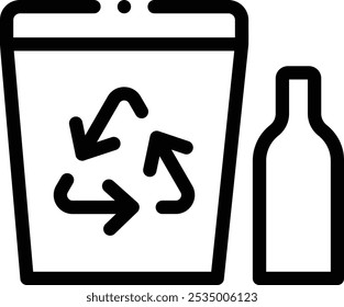 glass hammer icon. Thin Linear Style Design Isolated On White Background