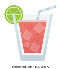 
A  glass having chilled beverage and lime for decoration depicting paloma cocktail 
