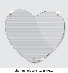 Glass heart frame