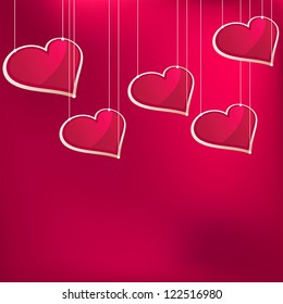 Glass hearts template.  + EPS8 vector file