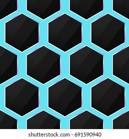 glass hexagon pattern vector