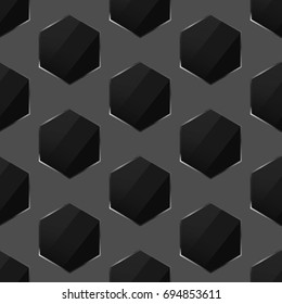 glass hexagon pattern vector
