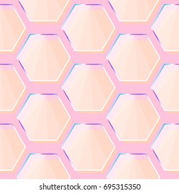 glass hexagon pattern vector
