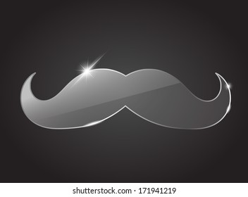 Glass hipster mustache VECTOR