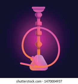 Glass hookah icon. Cartoon of glass hookah vector icon for web design isolated on white background