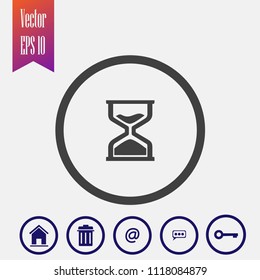 Glass hour vector icon