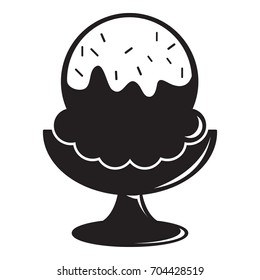 Glass ice cream icon. Simple illustration of glass ice cream vector icon for web