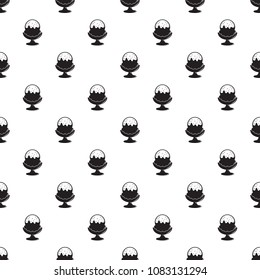 Glass ice cream pattern vector seamless repeating for any web design