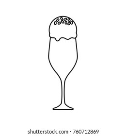 glass ice cream vector illustration