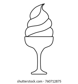 glass ice cream vector illustration