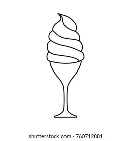 glass ice cream vector illustration