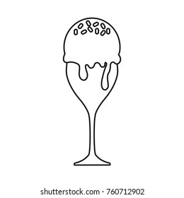 glass ice cream vector illustration