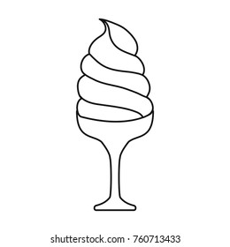 glass ice cream vector illustration