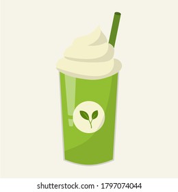 a glass of ice green tea