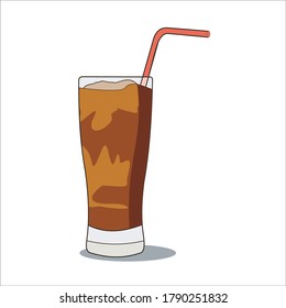 diseño vectorial de vaso de té helado. bebida tropical