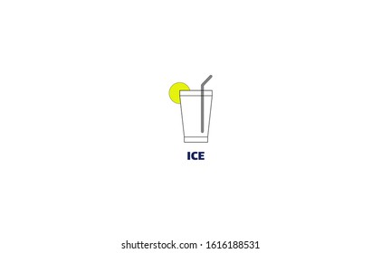 
Glass ice water vector consists of a glass of water ice icon equipped with a straw and orange fruit icon. the glass of ice water is white while the straw is grey.