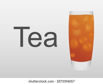 A glass of iced tea that looks really fresh in the summer