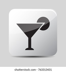 glass icon 3d, for Internet icon and application icon. Vector eps 10.