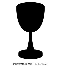 Glass icon. Alcohol label on white Background. Black and Simple style. Vector Illustration.
