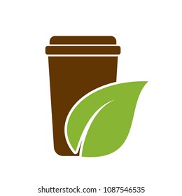 Glass icon. Coffee symbol. Cafe logo. vector eps 08.