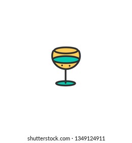 Glass icon design. Gastronomy icon vector illustration