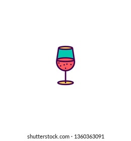 Glass icon design. Gastronomy icon vector illustration