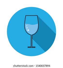 Glass icon, design template vector