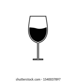 Glass icon, design template vector