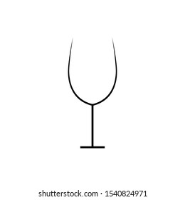 Glass icon, design template vector