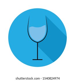 Glass icon, design template vector