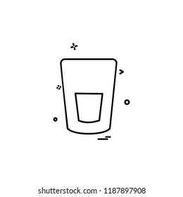 Glass icon design vector