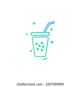 Glass icon design vector