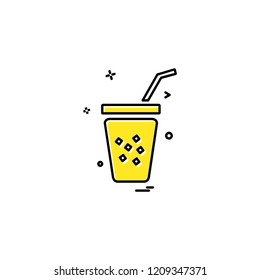 Glass icon design vector