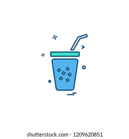 Glass icon design vector