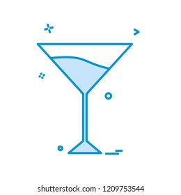 Glass icon design vector
