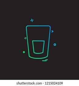 Glass icon design vector