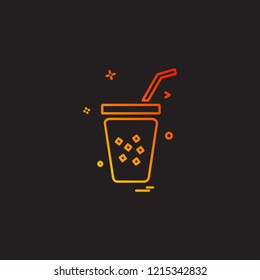 Glass icon design vector